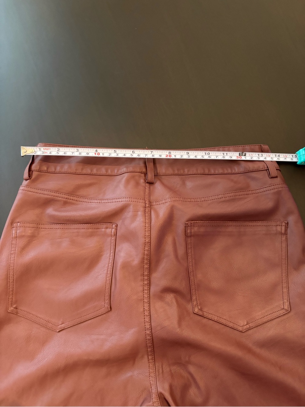 Pilcro The Yaya Midrise Faux Leather Bootcut Jeans - Burgundy Size 29 - Picture 7 of 10